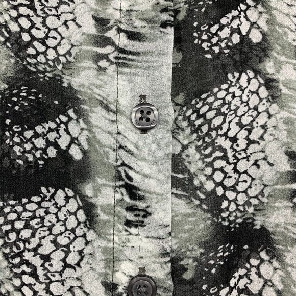 Cabi Top Black Snake Print Button Down Long Sleeve #988 - Picture 7 of 13